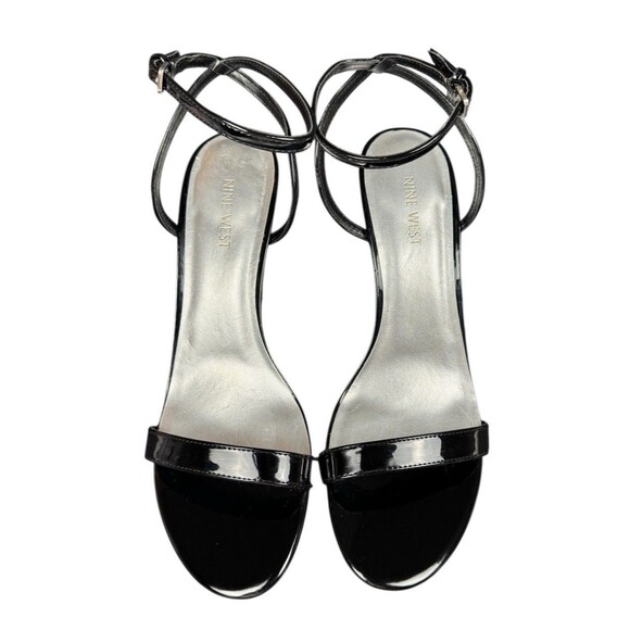 Nine West Size 11 M Black Anny3 Ankle Strap Open Toe High Heel Sandal Stiletto - Picture 3 of 8